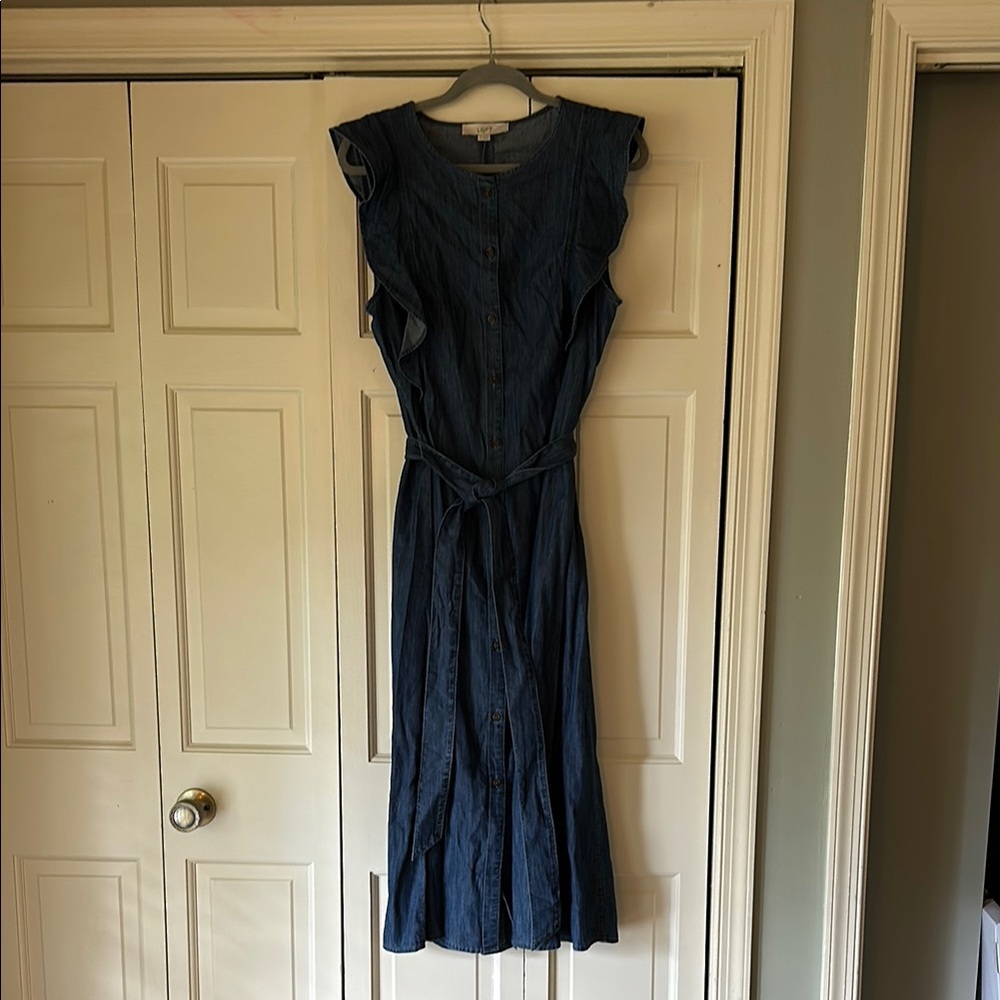 NWT Loft Denim Sleeveless Dress